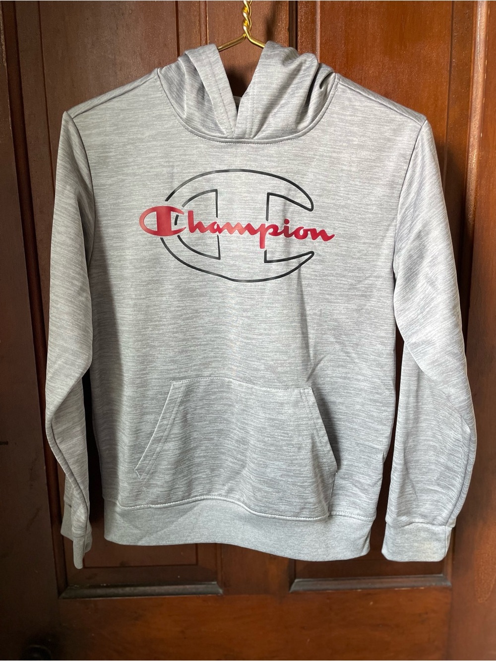 Champion boys 14/16 gray hoodie